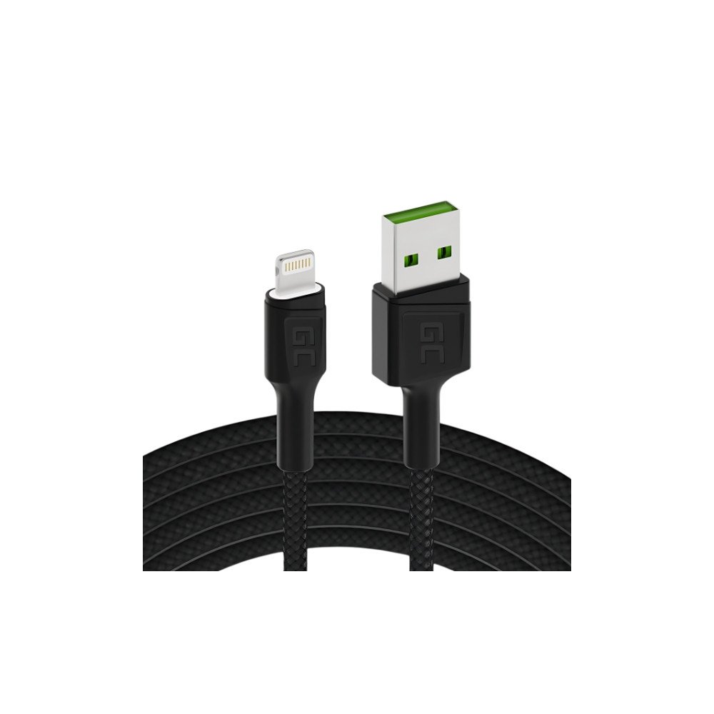 CABLE KABGC12 USB-A/LIGHTNING Ray 2.0 m Green Cell
