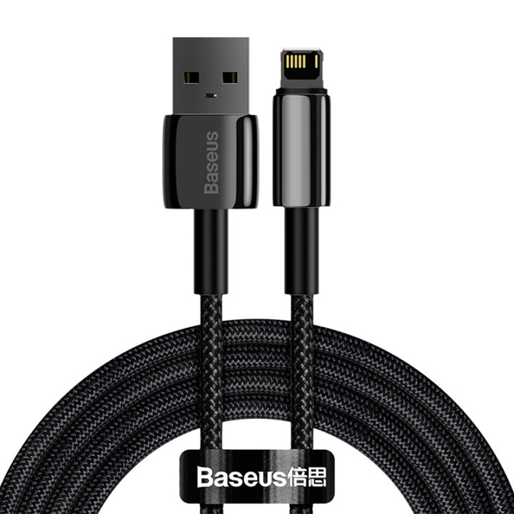 Baseus Tungsten Gold Cable USB uz iP 2.4A 2m (melns)