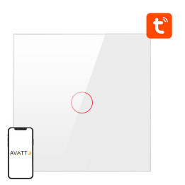 Viedais gaismas slēdzis ZigBee Avatto ZTS02-EU-W1 1 virziena TUYA (balts)