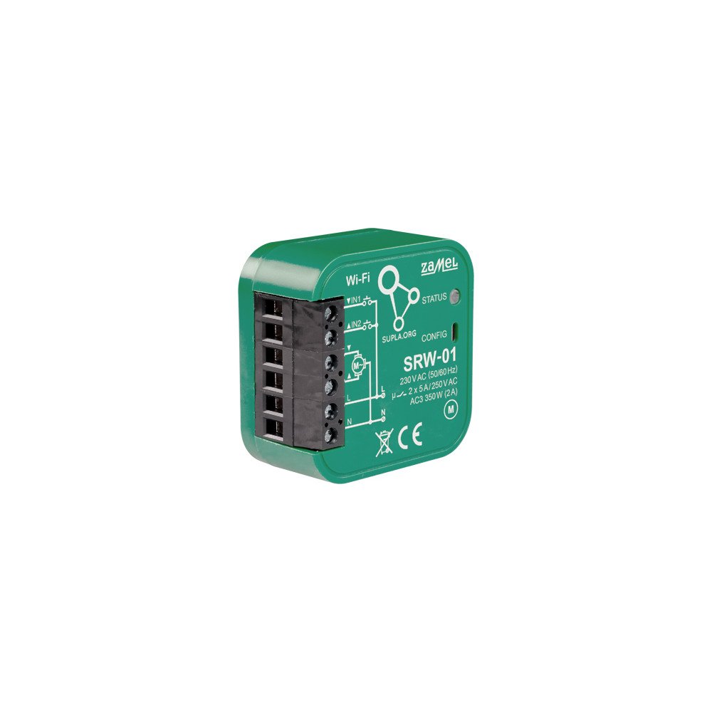 NUTIKAS KONTROLL RULOSUURITE SRW-01 Wi-Fi 230 V AC ZAMEL jaoks