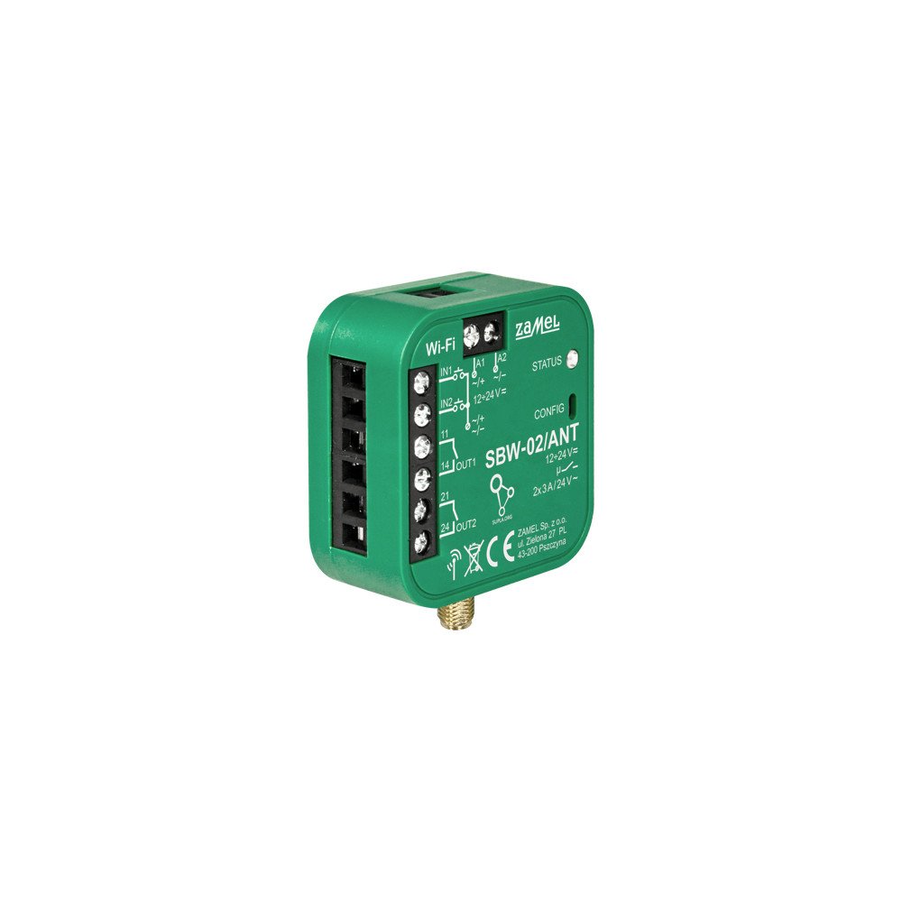 NUTIVARAVA JA UKSE KONTROLLER SBW-02/ANT Wi-Fi, 12 ... 24 V AC/DC ZAMEL
