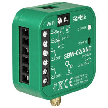 NUTIVARAVA JA UKSE KONTROLLER SBW-02/ANT Wi-Fi, 12 ... 24 V AC/DC ZAMEL