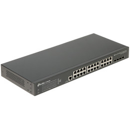 TP-Link :: TL-SG3428X pārvaldītais slēdzis L2+ JetStream, 24 porty gigabitowe, 4 sloty SFP+ 10 Gbit