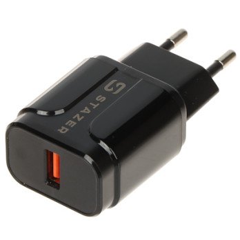 USB MAINS CHARGER 5V/3A/USB-QUICK3.0/B STAZER
