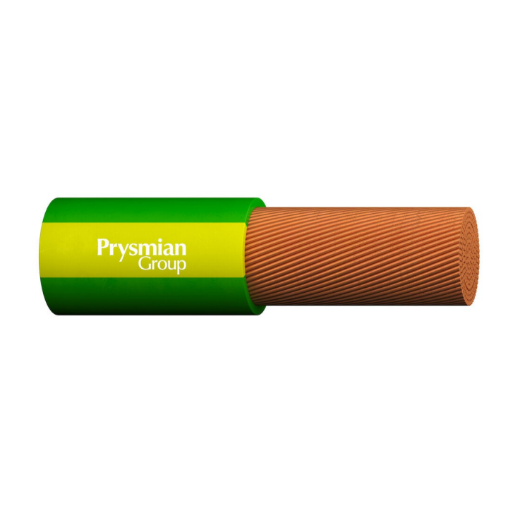 Prysmian H07V-K 6mm² zemējuma vads, dzeltenzaļš, 100m