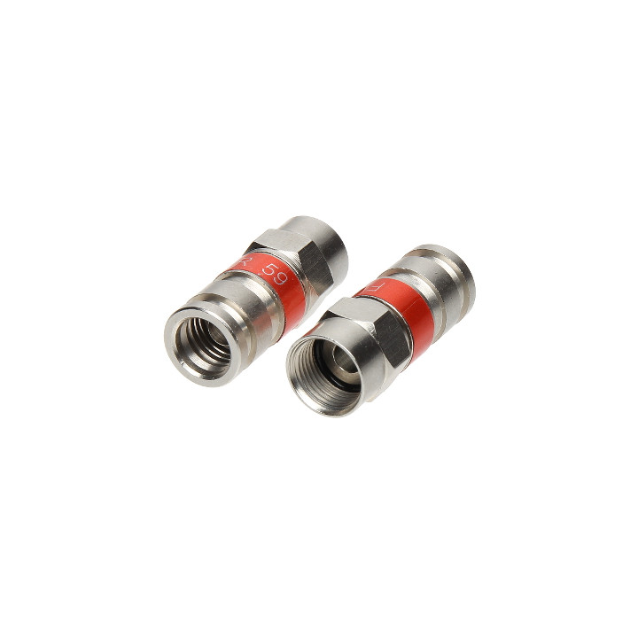 Compression F Connector F/ZAC-RG59/MSR for RG59 Coaxial Cable