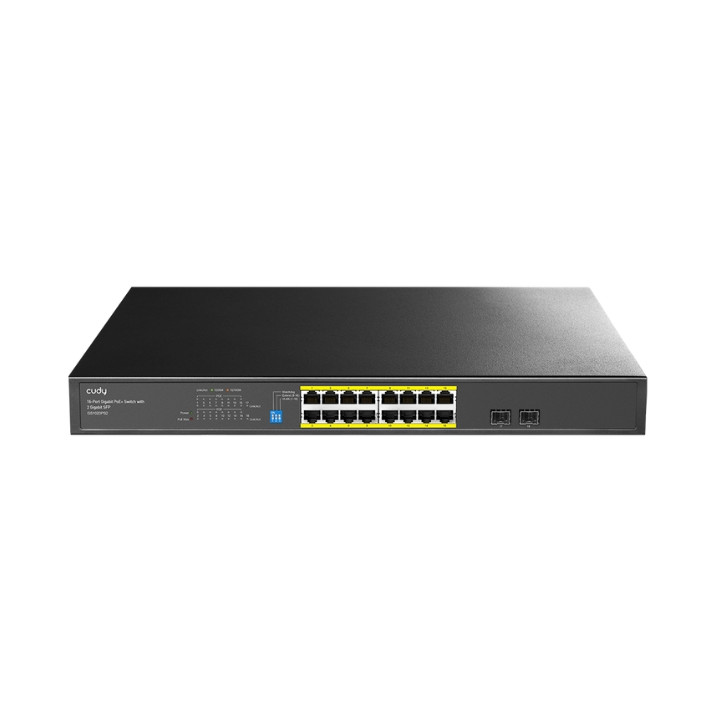Cudy GS1020PS2 16 portu Gigabit PoE+ slēdzis ar 2 SFP portiem 200W Nenadzīts