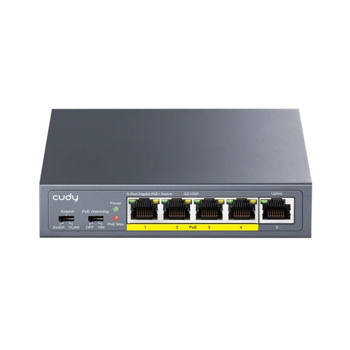CUDY GS105P 5 portu PoE slēdzis
