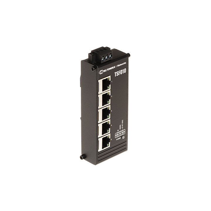 Teltonika TSF010 Industrial 5-Port PoE+ Switch