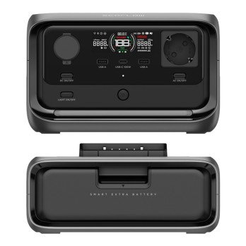 Komplektacija: EcoFlow River 3 Plus elektrine + papildoma 286Wh baterija.