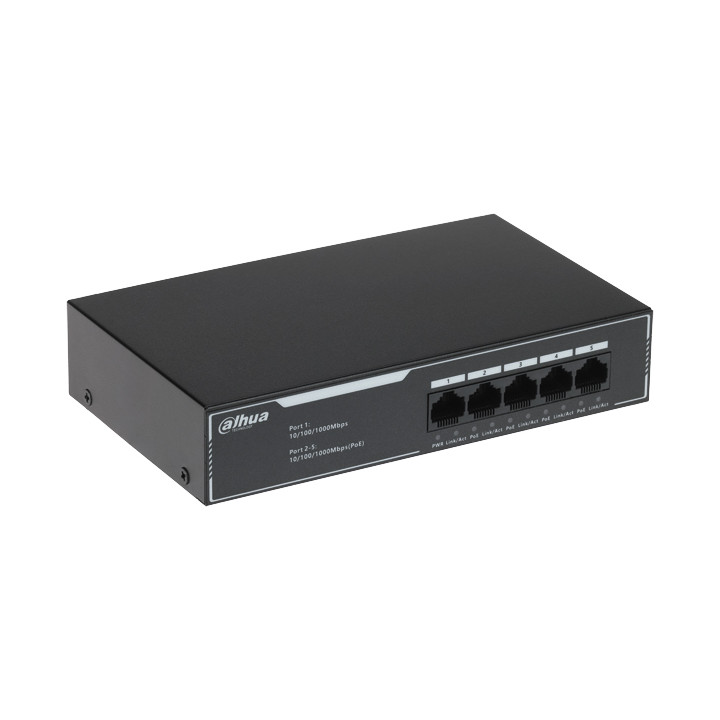 DAHUA SG1005LP 5-portu PoE slēdzis 56W