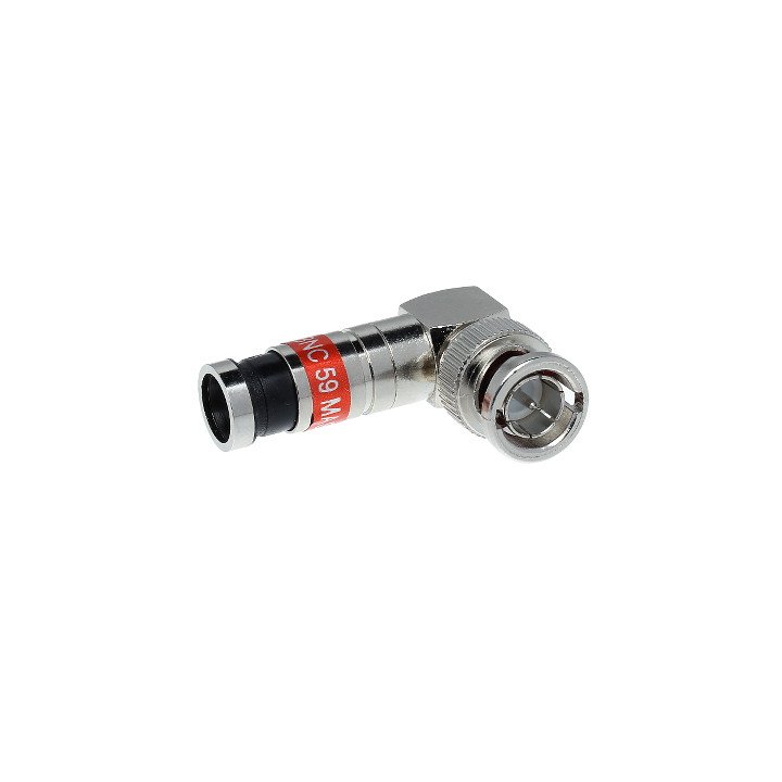 BNC-WK/ZAC-RG59 Right Angle BNC Plug for RG59 Cable