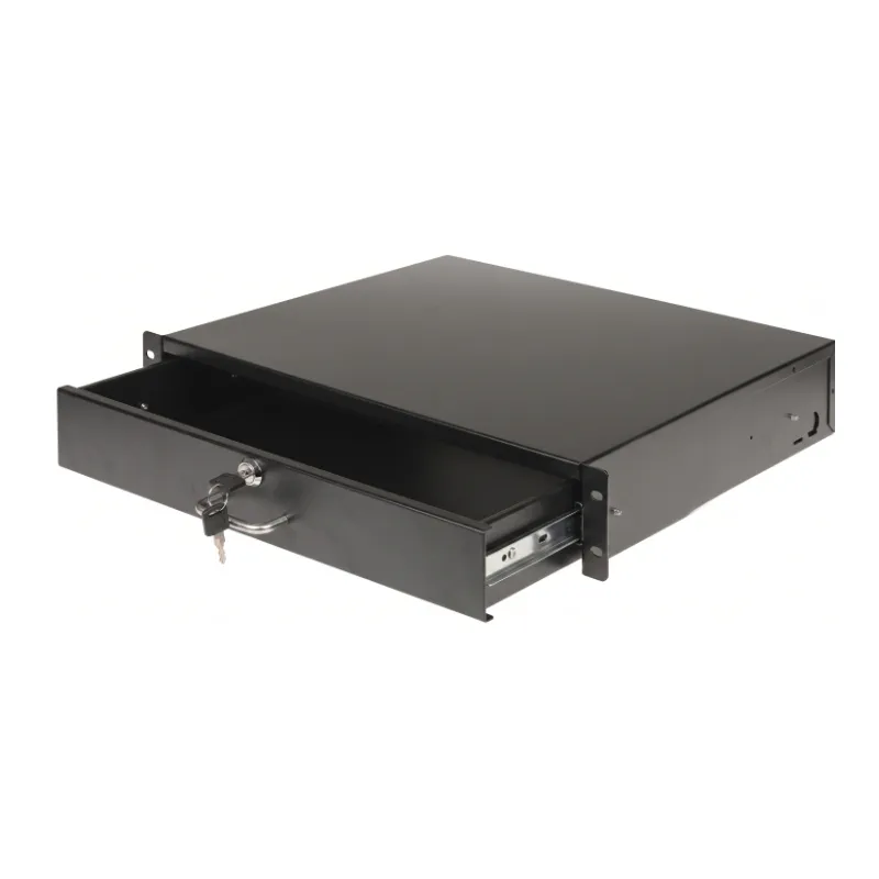 Szuflada RACK 19" 2U z zamkiem