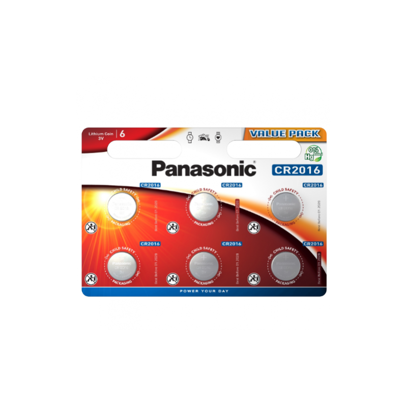 Panasonic CR2016 3V 90mAh DL2016 ECR2016