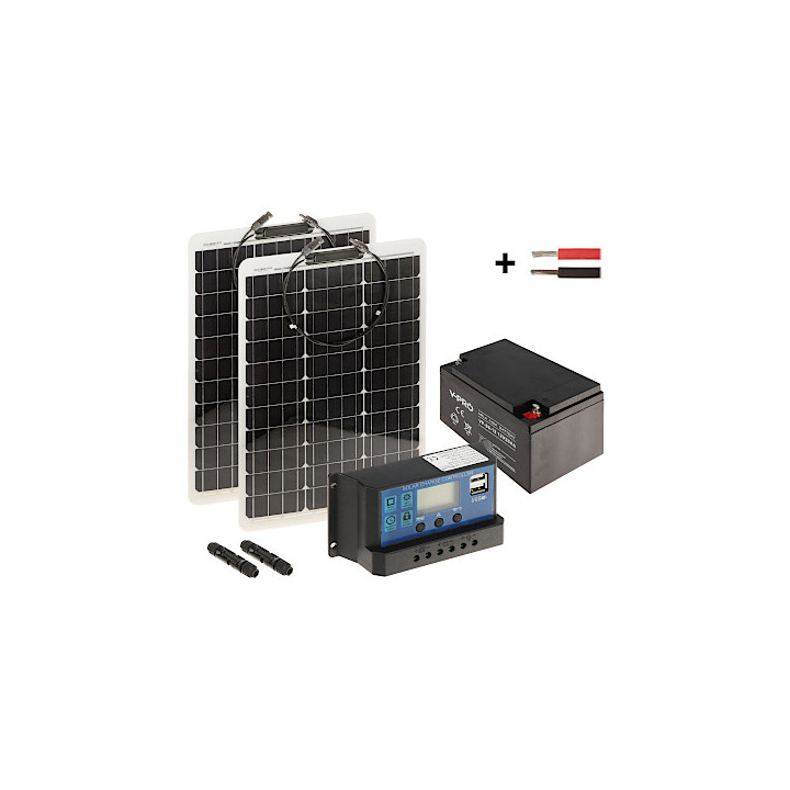 SolarFam SP-KIT-2X50/26/PWM Solar Panel Kit 225 Wh