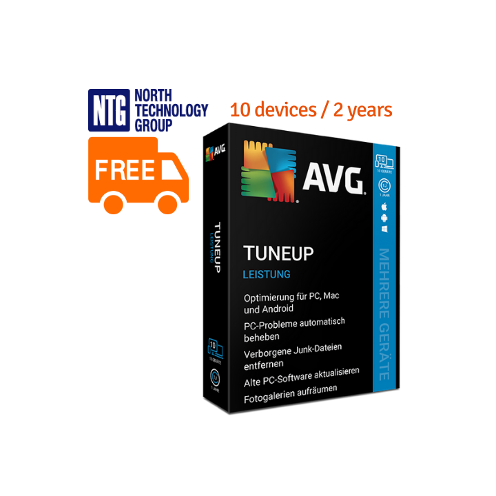 AVG TuneUp Multidevice, 10 laitetta, 2 vuotta (uusi lisenssi)
