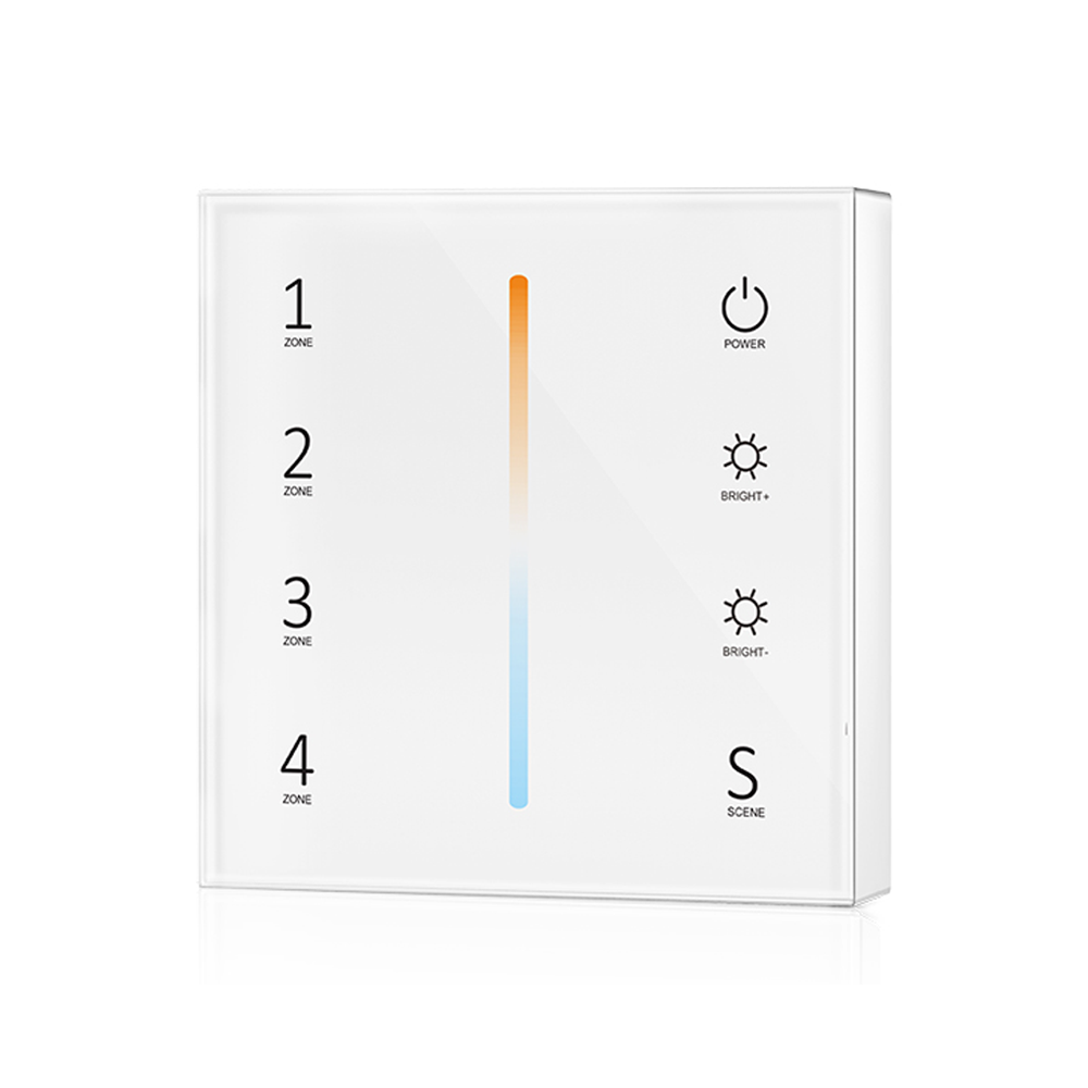 CCT RF Remote Control 4 Zones White Panel TUYA SD Series