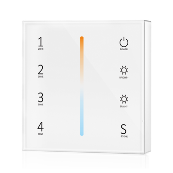 CCT RF Remote Control 4 Zones White Panel TUYA SD Series