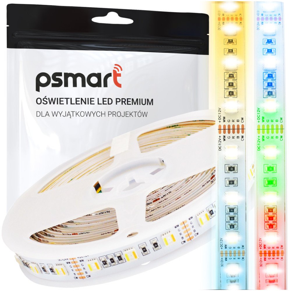 PSMART Tasma LED 12V RGB+CCT PRO 5050 IP20 12mm 60led/m 5m