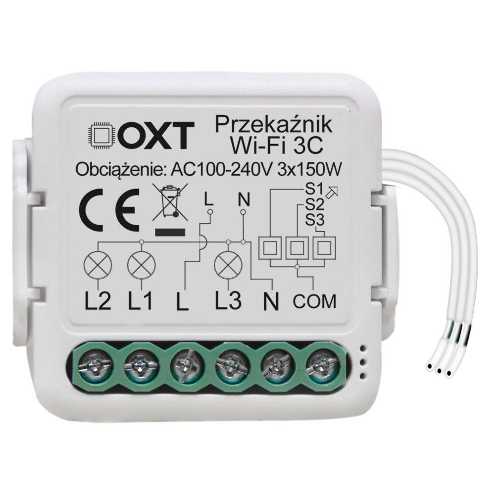 OXT mini releemoodul 3 ahelat WiFi TUYA