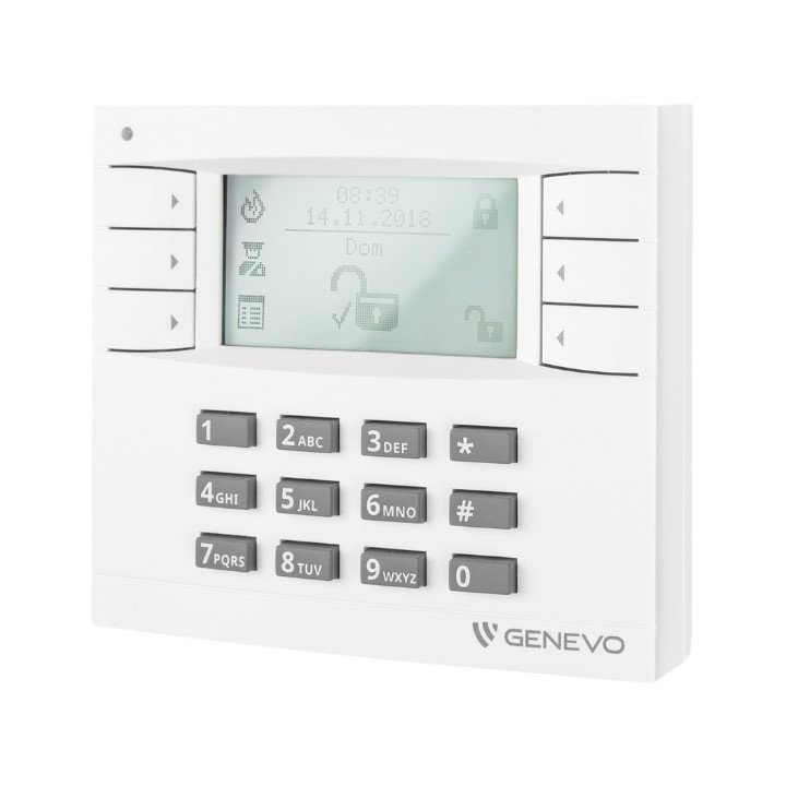 GENEVO PRIMA-LCD-WH-WH LCD Keypad for Alarm System