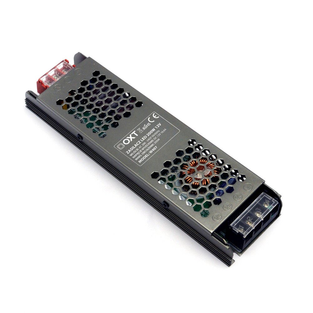 12V 200W Ohut IP20 PRO LED-virtalahde