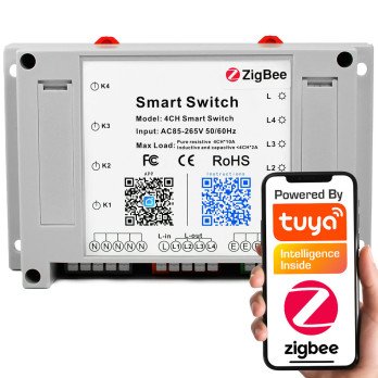 TUYA 4CH 4x10A 40A ZigBee 3.0 TUYA