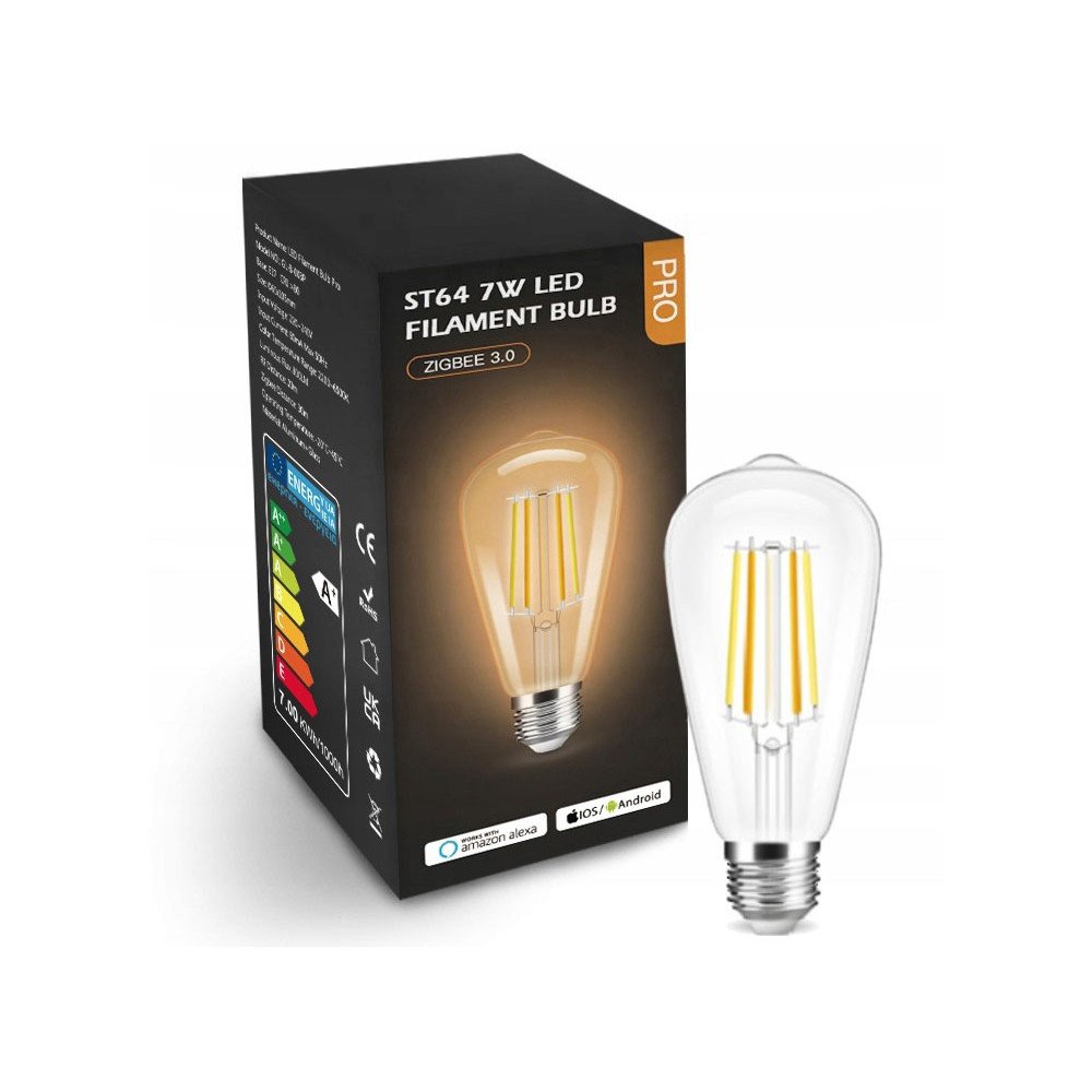 7W CCT White ST64 ZigBee GL HUE TUYA bulb