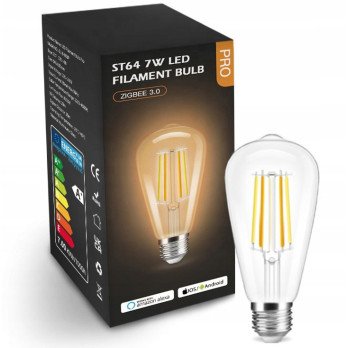 7W CCT valkoinen ST64 ZigBee GL HUE TUYA polttimo