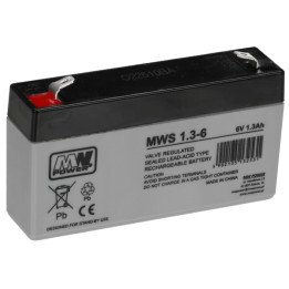 MW Power 6V/1.3AH-MWS 6V 1,3Ah SLA akumulators