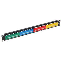 PP-24/RJ-KAT 24 portu RJ-45 panelis 1U
