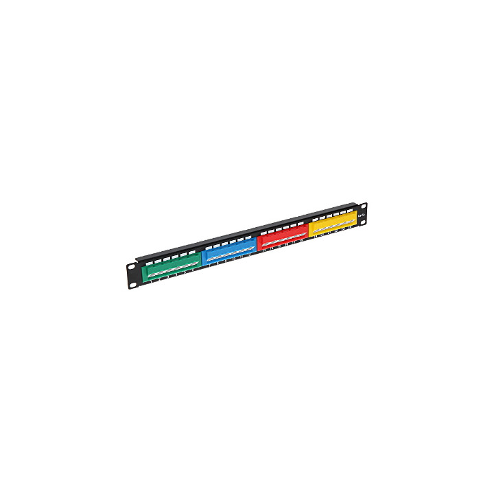 PP-24/RJ-KAT 24 portu RJ-45 panelis 1U