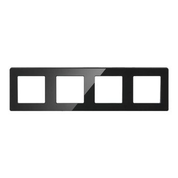 Quadruple black GLASS frame from the RM series