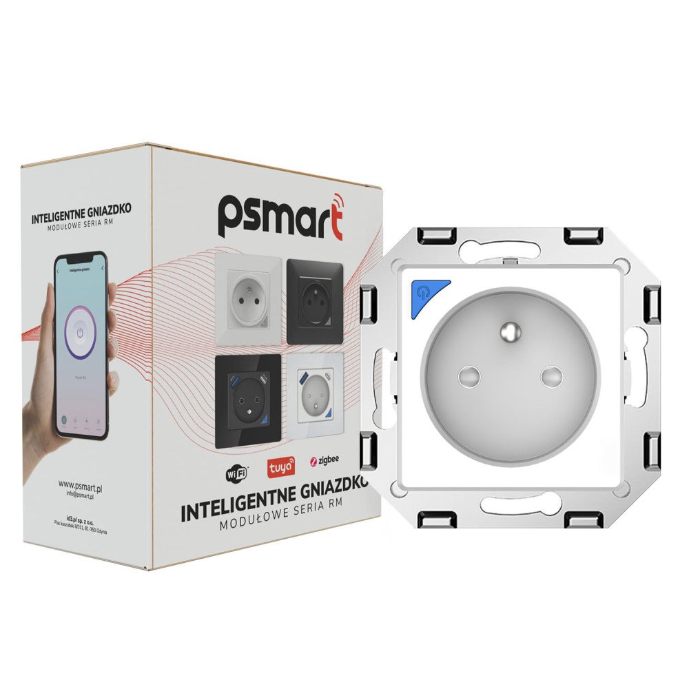 PSMART Baltas matavimo lizdas RM WiFi TUYA