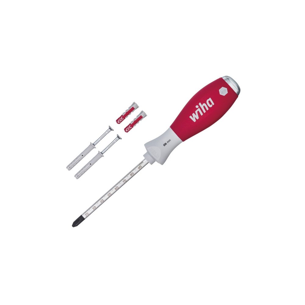 DOWEL RACKET WITH PHILIPS SCREWDRIVER PH2 WH-SOFTFINISH/41289 WIHA