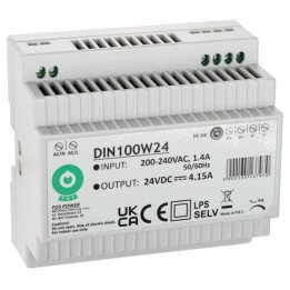 POS DIN100W24 DIN Rail Power Supply 100W 24V DC