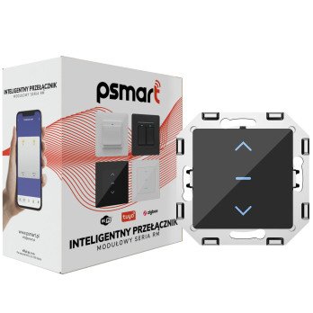 PSMART roletu valdiklis, juodas stiklas, RM ZigBee TUYA