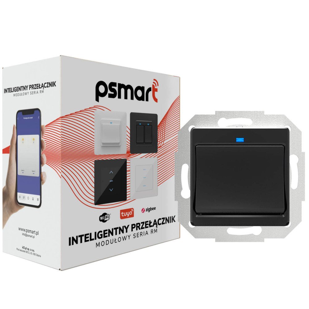 PSMART Switch 1 kede plastmasas RM C WiFi TUYA