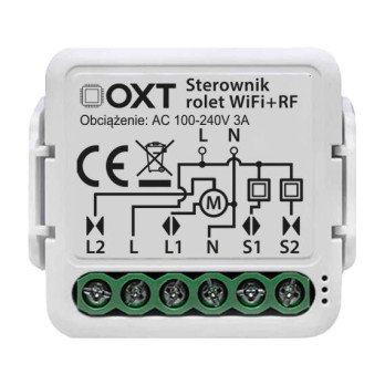 OXT module mini roller blinds controller, slat inclination angle WiFi+RF TUYA