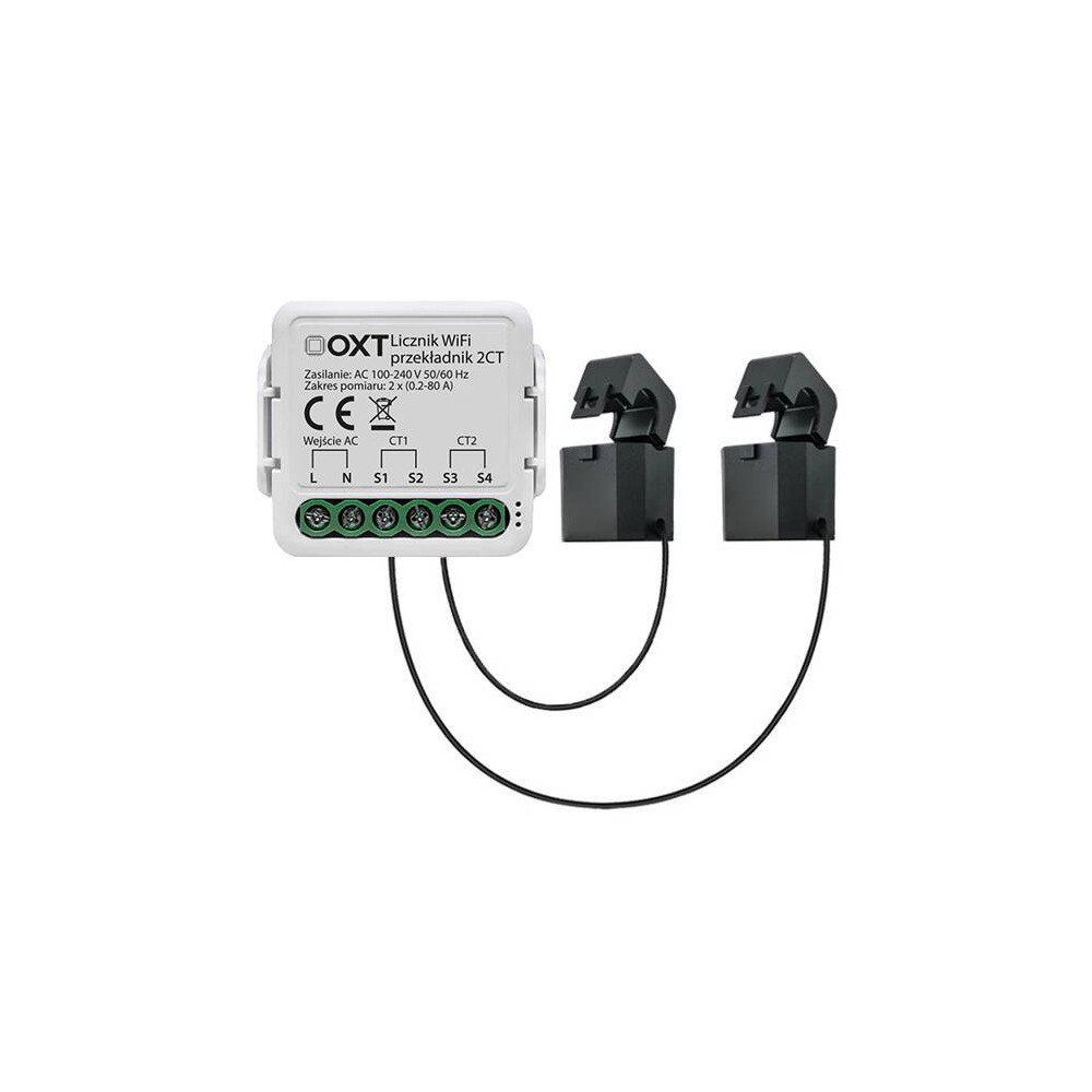OXT-moduuli, minienergiamittari, 2 TUYA WiFi CT muuntajaa