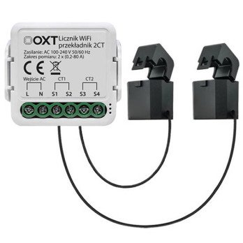 OXT modulis, mini energijas skaititajs, 2 TUYA WiFi CT transformatori