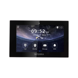 Interra ITR660-0003 7" melns Linux iekštelpu domofona monitors, PoE
