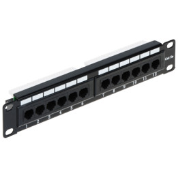 PP10-12/RJ 12 portu RJ-45 panelis 10"