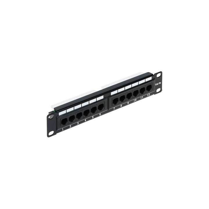 PP10-12/RJ 12 portu RJ-45 panelis 10"