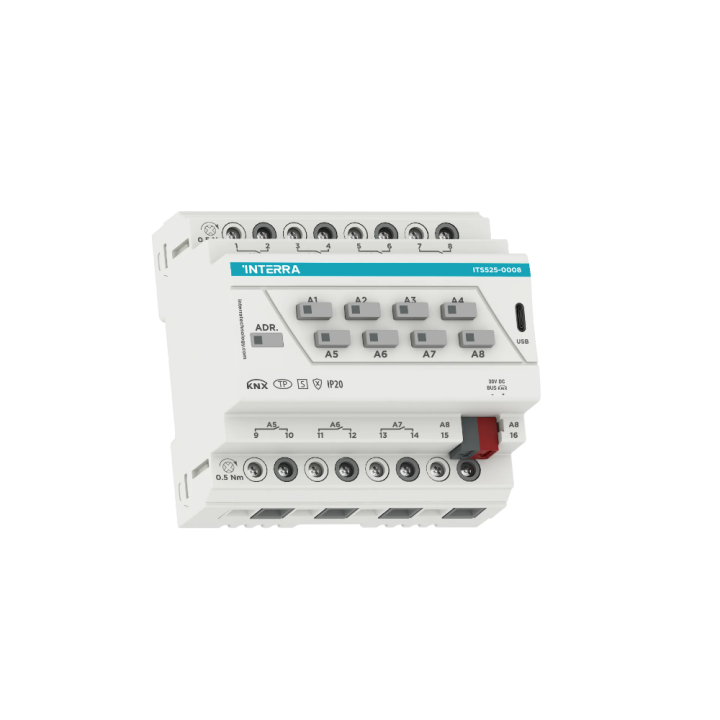 Interra Combo PLUS KNX -toimilaite, 8-kanavainen 16A