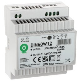 POS DIN60W12 60W 12V DIN Rail Power Supply