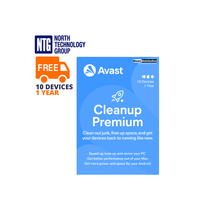 Avast CleanUp Premium (Base) up to 10 Devices / 1 Year (new license, not upgrade)