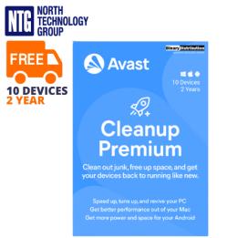 „Avast CleanUp Premium“ (bazė) iki 10 įrenginių / 2 metai (nauja licencija, o ne atnaujinimas)