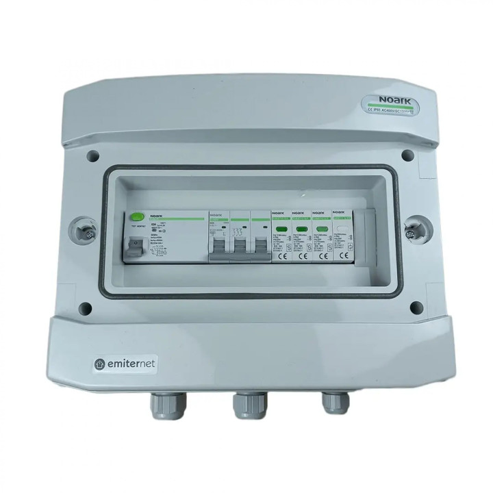 EMITER EM-316N_AC IP65 SPD 1+2 tips 50A 3P RCD A tips 63A/300mA pārsprieguma aizsardzības ierīce