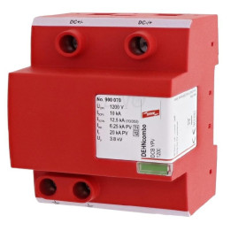 DEHNcombo YPV DC ylijännitesuoja 900070 4P Type 1+2 aurinkosähköjärjestelmille 1200V asti
